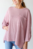 Ribbed Knitting Oversize Loose Top 