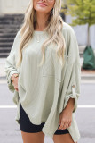 Ribbed Knitting Oversize Loose Top 