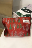 Christmas Pattern Zipper Cosmetic Hand Bag MOQ 3pcs