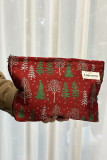 Christmas Pattern Zipper Cosmetic Hand Bag MOQ 3pcs