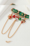 Christmas Gold Chain Brooch