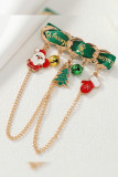 Christmas Gold Chain Brooch