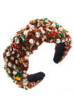 Rhinestone And Pearls Christmas Headband MOQ 3pcs
