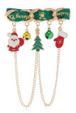 Christmas Gold Chain Brooch
