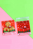 Christmas Pattern Clear Food Package Bag MOQ 5pcs