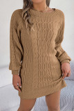 Cable Kniting Sweater Dress