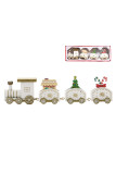 Wooded Christmas Pattern Train Toy MOQ 3pcs