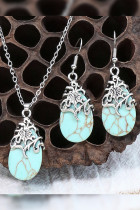 Turquoise Stone Necelace And Earrnings MOQ 5pcs