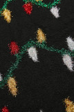 Black Christmas Pattern Knitting Sweater