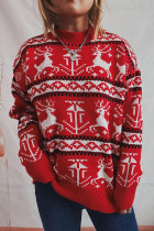 Christmas Deer Knit Pullover Sweater