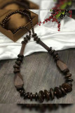 Retro Wooden Necklace 