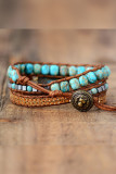 Turquoise Stone Cord Bracelet MOQ 3pcs