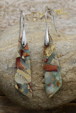 Boho Colorful Stone Shape Earrings 