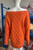 Cable Knitting Pullover Sweater 