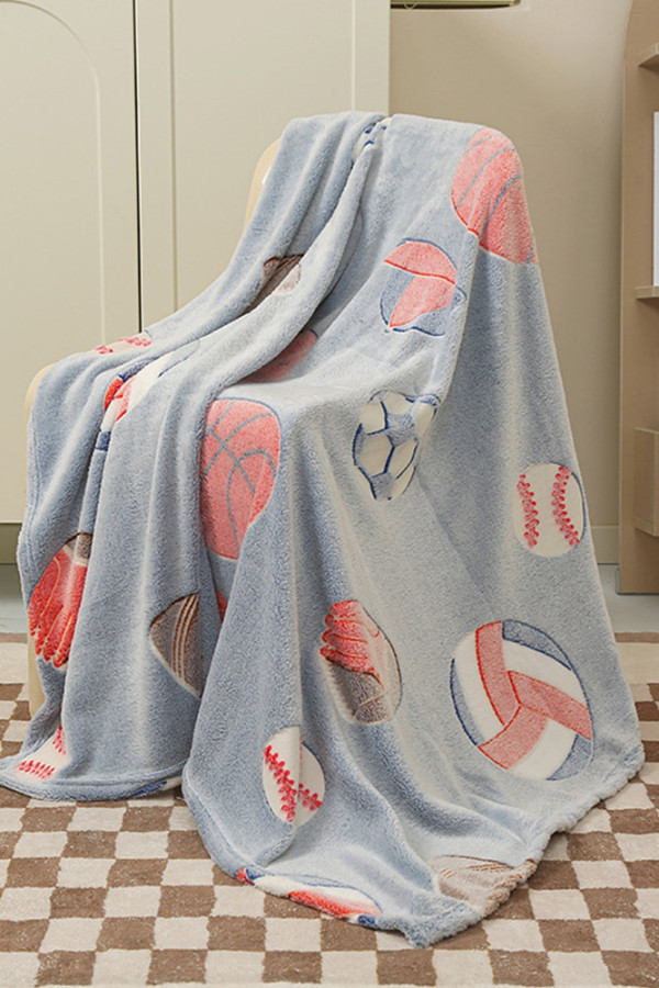 Cute Cartoon Pattern Flannel Blanket 