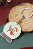 Christmas Print Wooded Keychain MOQ 5pcs