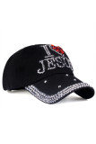 I Love Jesus Crystal Baseball Hat 