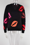 Valentine's Day Lips Knitting Sweater 