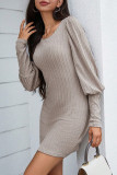 Cable Knitting Bodycon Dress
