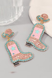 Boots Shinning Crystal Earrings 