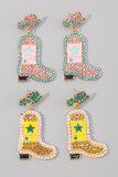 Boots Shinning Crystal Earrings 