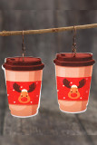 Christmas Coffee Cup Earrning MOQ 5pcs