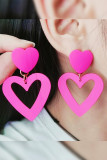 Plain Hollow Out Big Heart Earrings MOQ 5pcs