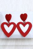 Plain Hollow Out Big Heart Earrings MOQ 5pcs