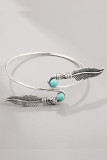 Boho Turquoise Feather Bracelet MOQ 5pcs