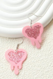 Glitter Heart Earrings MOQ 5pcs