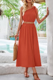 One SHoulder Top and Skirt 2PCS Set 