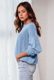 Ashleigh Blue Corded Drop Shoulder Baggy Sweatshirt
