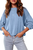 Ashleigh Blue Corded Drop Shoulder Baggy Sweatshirt