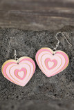 Gradient Pink Heart Earrings MOQ 5pcs