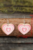 Gradient Pink Heart Earrings MOQ 5pcs