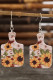 Retro Sunflower Earrings MOQ 5pcs