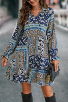 Vintage Boho Printing Dress 