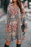 Vintage Boho Printing Dress 