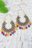 Colorful Beads Metal Boho Earrings 
