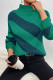 Color Block Turtle Neck Knit Sweater