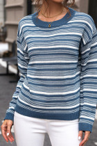 Blue Stripe Pullover Sweater