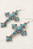 Turquoise Cross Earrings And Necklace MOQ 5pcs
