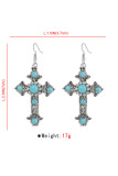 Turquoise Cross Earrings And Necklace MOQ 5pcs