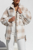 Plaid Fleece Warm Coat 