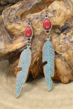 Turquoise Leaves Earrings MOQ 5pcs