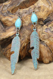 Turquoise Leaves Earrings MOQ 5pcs