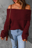 Off Shoulder Knitting Sweater 