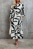 Zebra Print Button Up Maxi Dress 