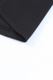 Black Lace Splicing Long Sleeve Mini Dress