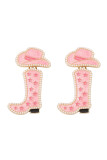 Beads Western Boots Earrings MOQ 5pcs